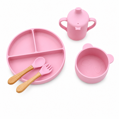 Set Picañamñam: Plato Disiones + Vaso + Bowl Panda + Cuchara + Tenedor